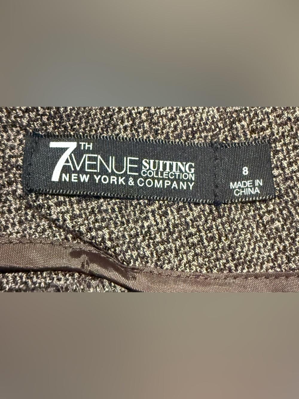7th Avenue Brown Tweed Blazer & Skirt Suit Set - Brown - Picture 12 of 13